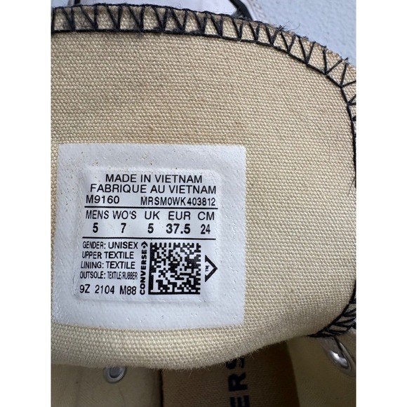 Converse Chuck Taylor All Star High Top Black Canvas Sneakers Unisex - Picture 5 of 7